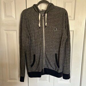 Express Men’s Zip Hoodie, Medium, Grey